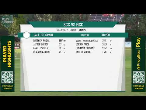 Sale 1st Grade v Maffra Senior 1st Grade