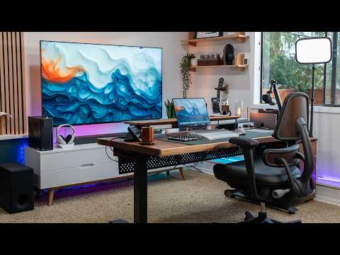 The DREAM Desk Setup &amp; Studio Tour 2025 - Ultra Clean &amp; Modern!