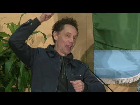 Michael Lewis and Malcolm Gladwell at the 2022 New Orleans Book Festival