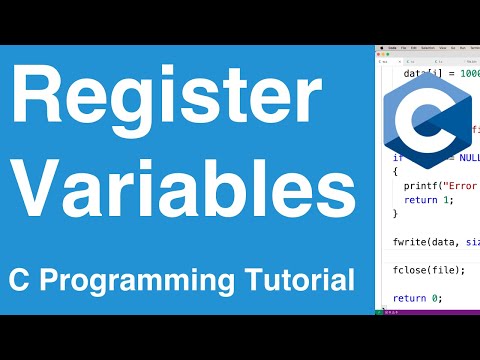 Register Variables | C Programming Tutorial