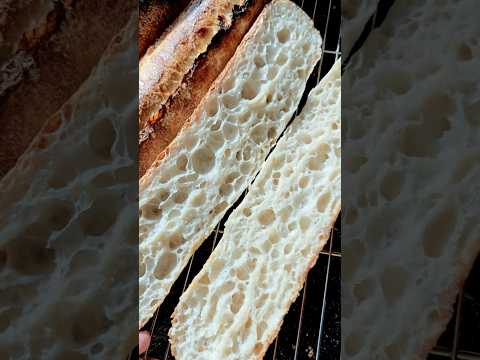 Sourdough baguettes, crispy and light