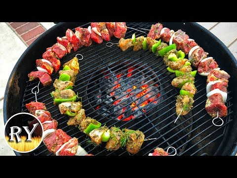 My Mediterranean Kebabs Grilled On The Weber Kettle