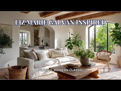 Liz Marie Galvan Modern Classic Living Room Tour | Refined Comfort With Antique Accents