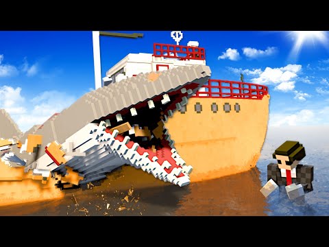 EVIL MEGALODON DESTROYS SHIP! (Teardown)