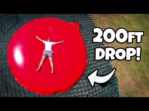 We Dropped The WORLD’S LARGEST WATER BALLOON From A 200ft Crane!