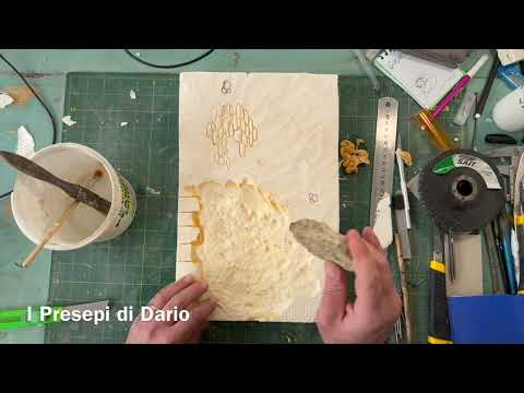 New technique for engraving a nativity scene wall.