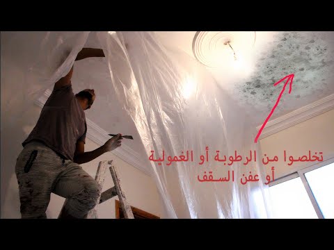تخلصوا من الرطوبة أو الغمولية - أو عفن السقف بإستخدام بلاستيك شرح حصري