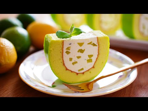 The melon cake became so delicious when it met green apple jelly. Homemade Melona Ice Cream / K-Food