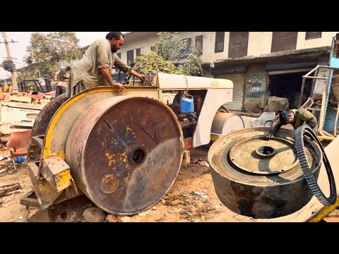 Complete Restoration of an Abandoned Old Road Roller | Full Rebuild from Scrap to Working Machine