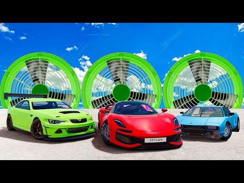CARS vs FANS! - BeamNG
