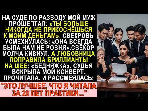 Муж с любовницей праздновали победу в суде. Ровно до момента, когда судья открыла конверт