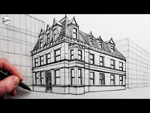 How to Draw a Realistic Mansion (Step by Step)