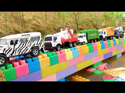 교량을 건설하는 건설 차량 이야기 | 트럭 구조 크레인 | 디즈니카는 동굴에서 나는 소리가 궁금했어요