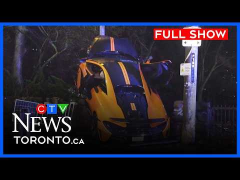 McLaren goes airborne and crashes into Casa Loma | CTV News Toronto Noon April 17, 2026