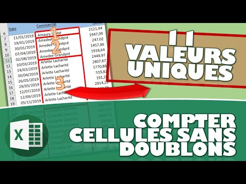 COMMENT COMPTER LES VALEURS UNIQUES (DÉNOMBREMENT SANS DOUBLON) SUR EXCEL