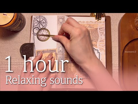 ✨ASMR for sleep✨ 수면용, 작업용, 공부용 영상 다꾸 모음 편안한 소리 1시간✨22 | relaxing sounds | scrapbooking | 꿀잠용 백색소음