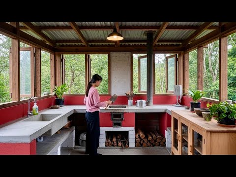 Young Woman Builds Self-Sufficient Kitchen from Scratch in 109 Days | @ By @LýPhúcNhi