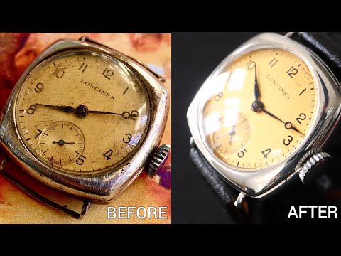 100 YEARS OLD & STILL ROCKING | 1920'S LONGINES WATCH RESTORATION  | tutorial silver polishing