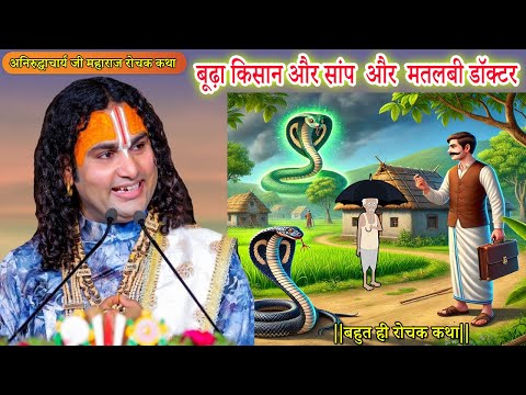बूढ़ा किसान और सांप और मतलबी डॉक्टर - बहुत ही रोचक कथा | Dharmik Kahaniya | #aniruddhacharyaji