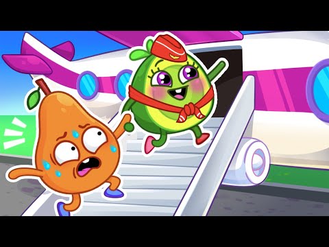 Learn Airplane Safety Tips ✈️ II Best Kids Cartoon by Pit & Penny Stories 🥑💖
