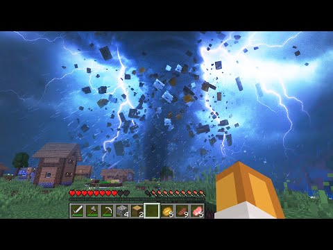 Surviving Real Life Tornadoes In Minecraft