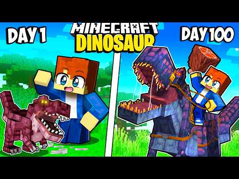 I Survived 100 Days on a DINOSAUR ISLAND in Minecraft