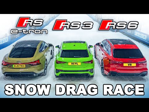 Quattro 4WD v EV 4WD: SNOW DRAG RACE