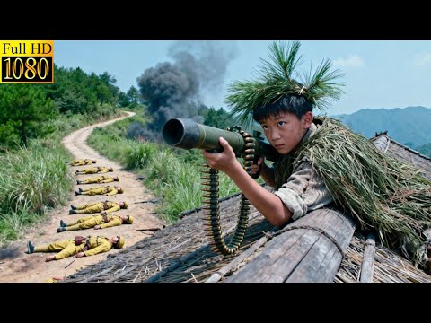 Young sharpshooter ambushes from above,precisely killing a top Japanese officer,shocking the enemy.
