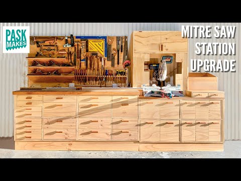 Mitre Saw Station Upgrade - Storage and Dust Collection
