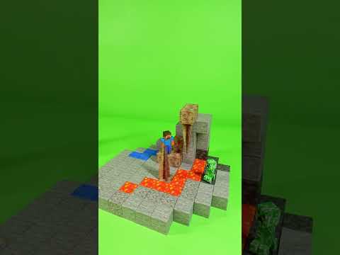 I Made Mini Lush and Dripstone Caves With Magnetic Papercraft Blocks #minecraft