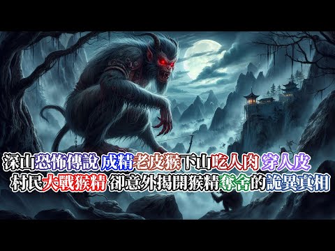 【靈異故事】深山恐怖傳說：村民與深山猴精達成駭人契約，每十年會有一隻『老皮猴』下山吃人肉，換人皮…村民最終奮起反抗，卻無意中揭開了百猴山的詭異真相…|神秘傳說|靈異故事|懸疑驚悚|真實靈異