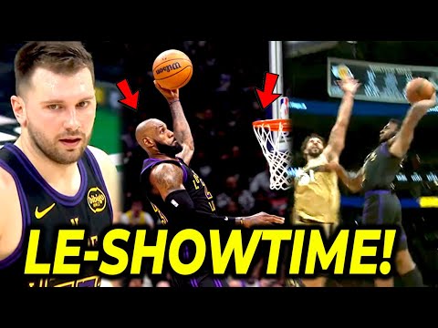 Showtime ang mag-ama, gulat ang crowd sa ginawa ni LeBron! | Luka first half triple-double!