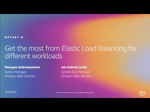 AWS re:Invent 2019: Get the most from Elastic Load Balancing for different workloads (NET407-R2)