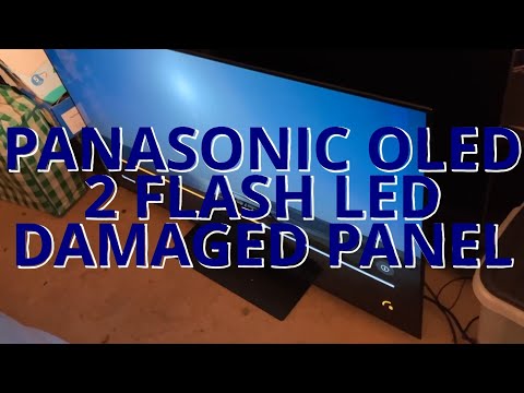 Panasonic OLED TX-55FZ802B Shutdown with standby led flash 2 times from bad panel