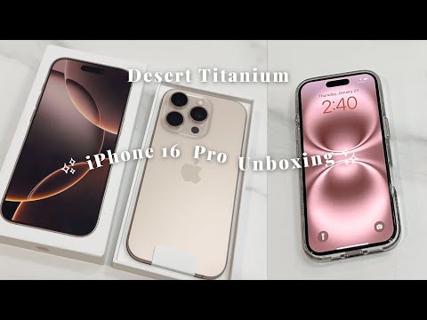 iPhone 16 Pro unboxing [desert titanium]  accessories, essentials + setup