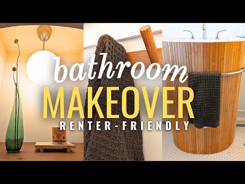 EXTREME Small Bathroom Makeover under $500! 🛀 EASY DIY Renter Friendly Ideas!