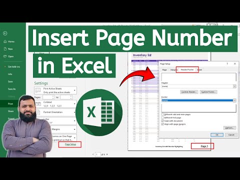 How to Insert Page Number in Excel Sheet #header #footer #pagenumber #exceltipsandtricks #pagesetup