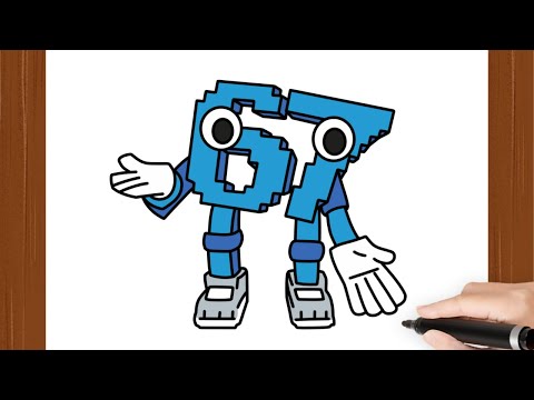 How To Draw 67 I BRAINROT I Easy