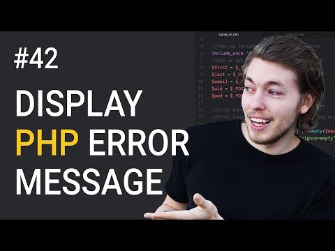 42: How to Display Error Messages Using PHP | PHP Tutorial | Learn PHP Programming