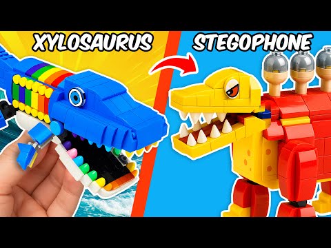 LEGO Poppy Playtime Chapter 5: I Built All Characters in the PIANOSAURUS FAMILY | FUNZ Bricks