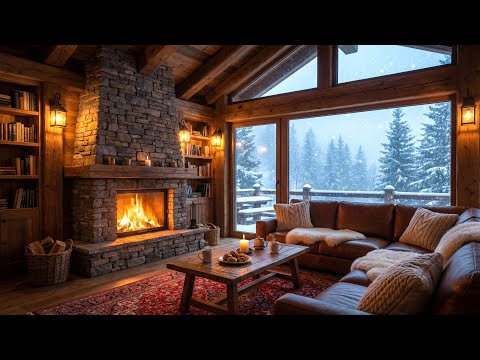 Luxury Winter Ambience ❄️ Snowfall & Gentle Piano Music for Calm Mind
