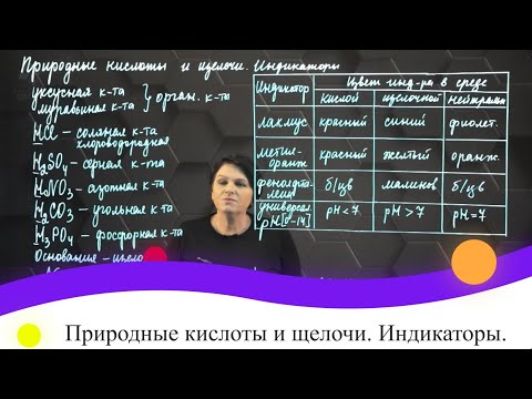Природные кислоты и щелочи. Индикаторы. 7 класс.