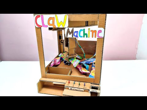 How to Make A Coin Operated Claw Machine | lollipop Candy & toys Claw Machine