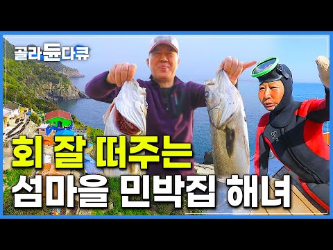 자연산 횟감 지천인 섬에서 낚시꾼들 밥 차려낸 지 40년! 우리나라 최서남단 가거도에는 억순이 해녀 영순 씨가 있다!│회 잘 떠주는 섬마을 민박집 해녀│가거도│한국기행│#골라듄다큐