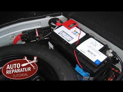 Changing the battery | Replacing the starter battery in the trunk yourself (Tutorial)