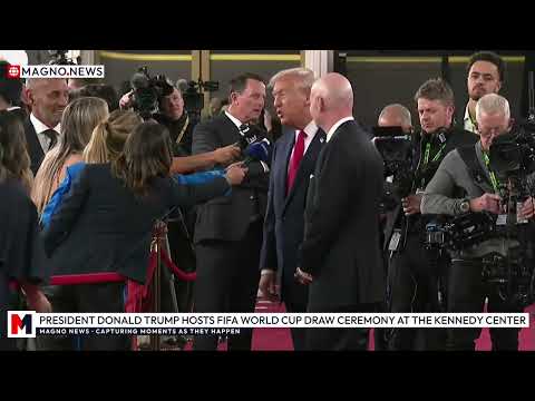 🇺🇸 President Trump Talks to Reporters at ⚽️ FIFA World Cup Draw Ceremony in The Kennedy Center