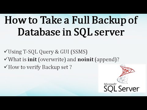 Full Backup in SQL server || Append & Overwrite backup file || Ms SQL