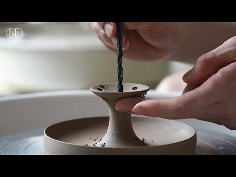 물레로 만드는 도자기 '플라워 스탠드' : Making a ceramic flower stand [ONDO STUDIO]