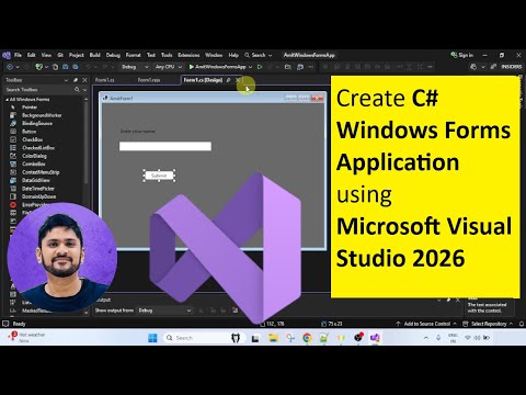 How to run C# Windows Forms Application in Visual Studio 2026 | C# on Microsoft Visual Studio