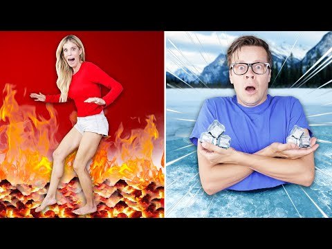 World's Largest Board Game Hot Vs Cold Challenge - Matt and Rebecca Zamolo
